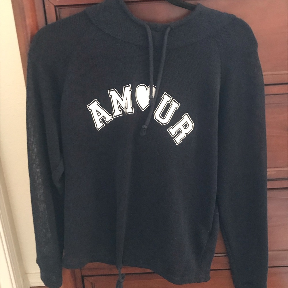 Divided mesh sweatshirt  navy blue